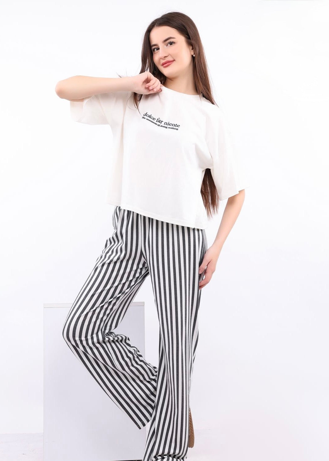 Timeless Stripe Pajama - Black
