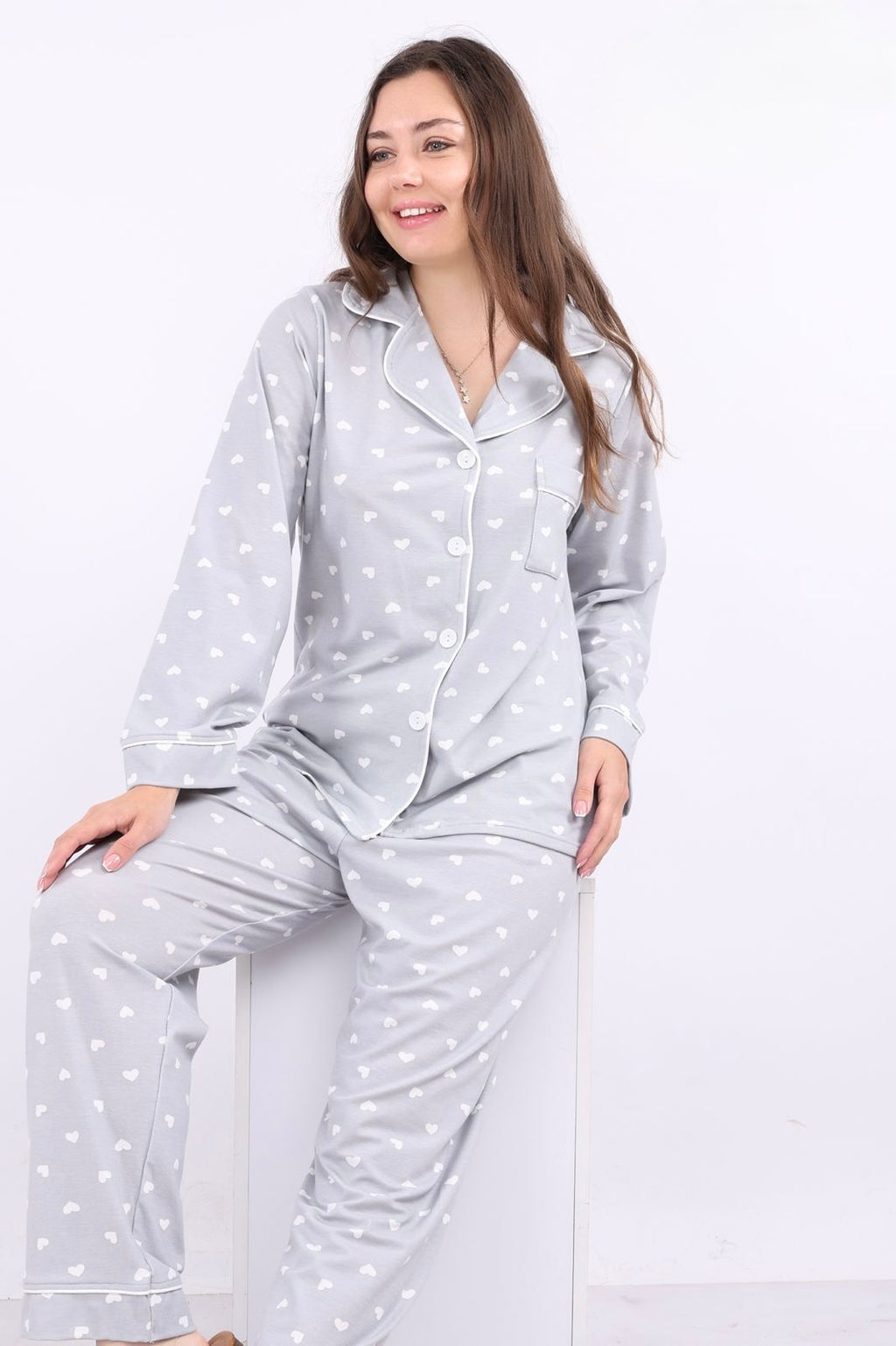 Soft Romance Pajama - Grey
