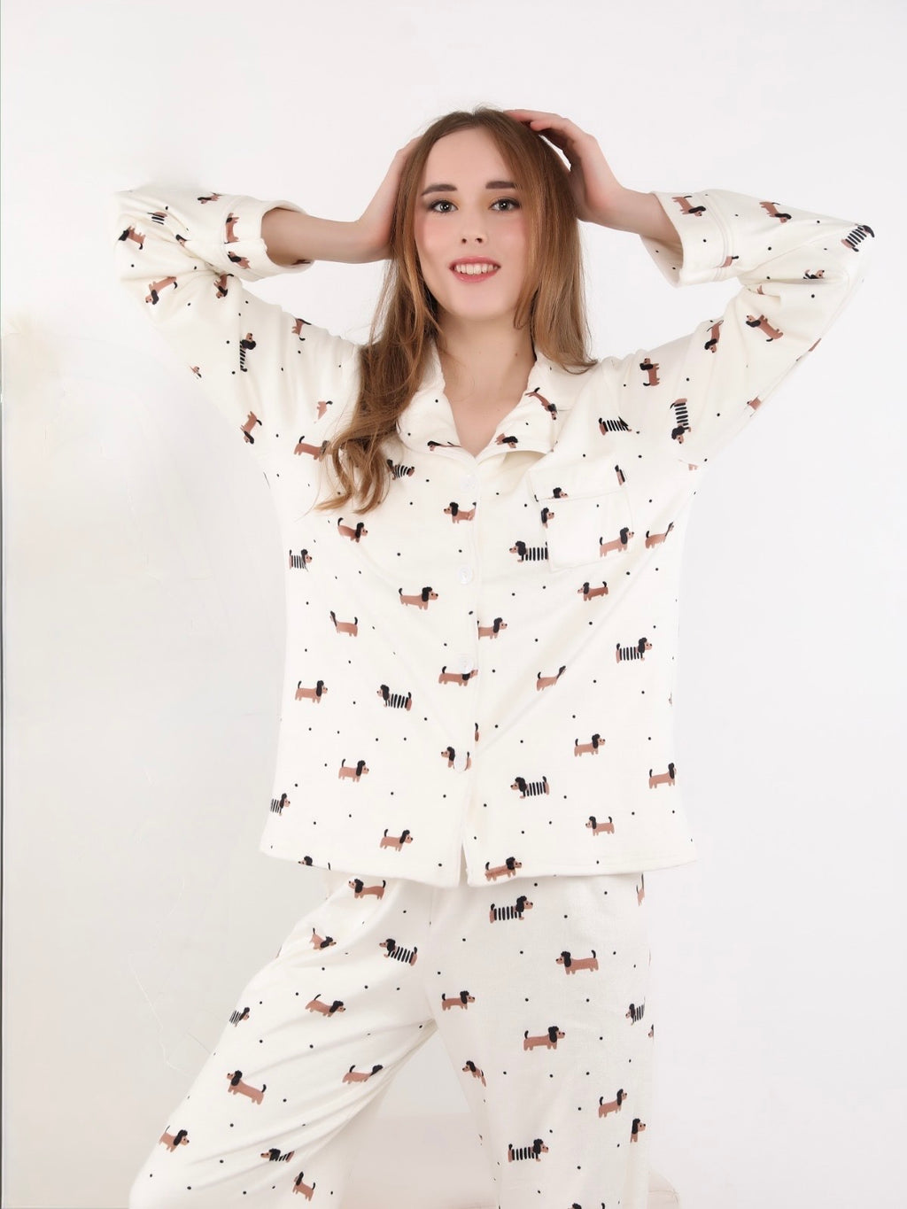 Little Dogs Pajama - Offwhite