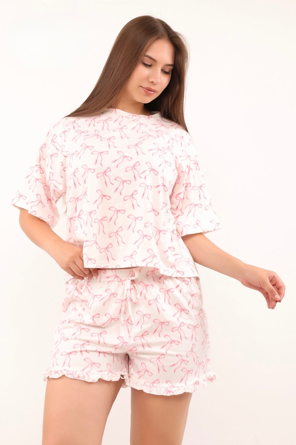 Soft Bows Pajama - Pink