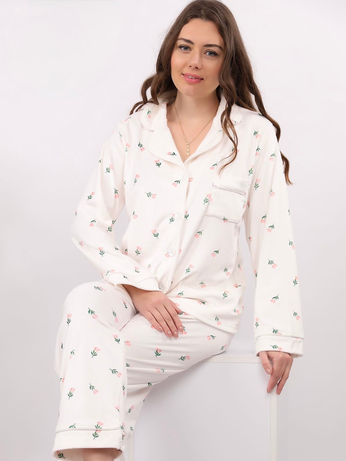 Soft Roses Pajama - Offwhite