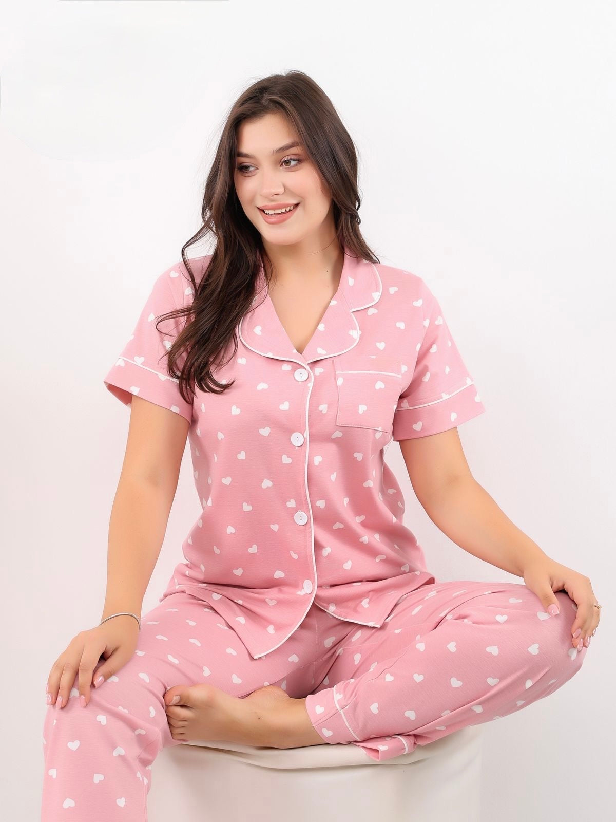 Soft Romance pajama (Short Sleeve) - Pink