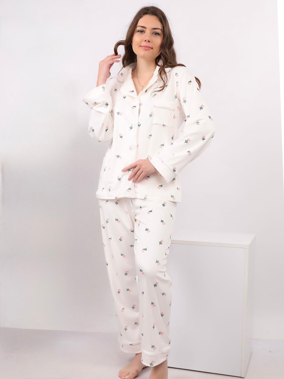 Soft Roses Pajama - Offwhite