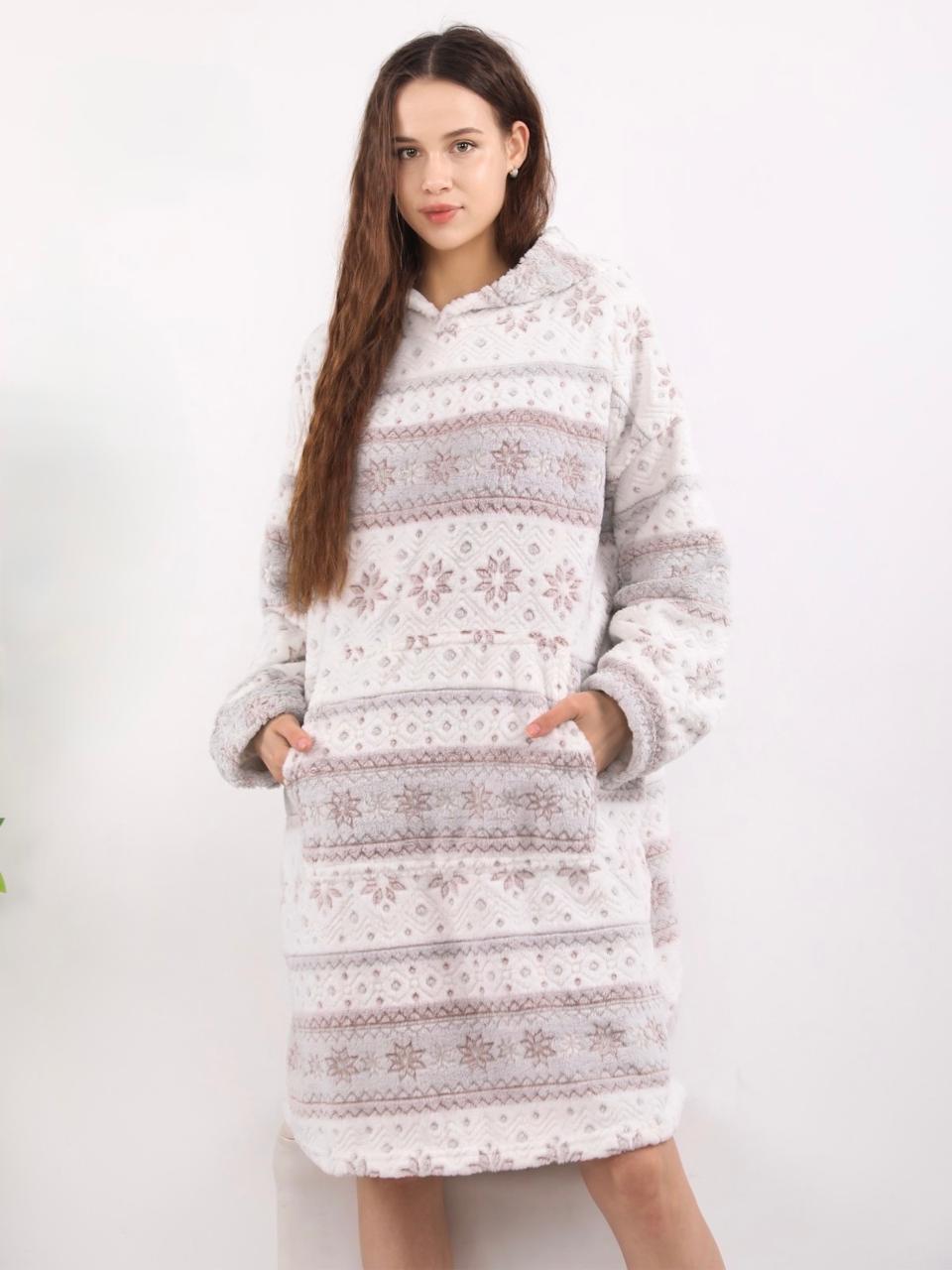 Snowy Blanket Hoodie - Coffee