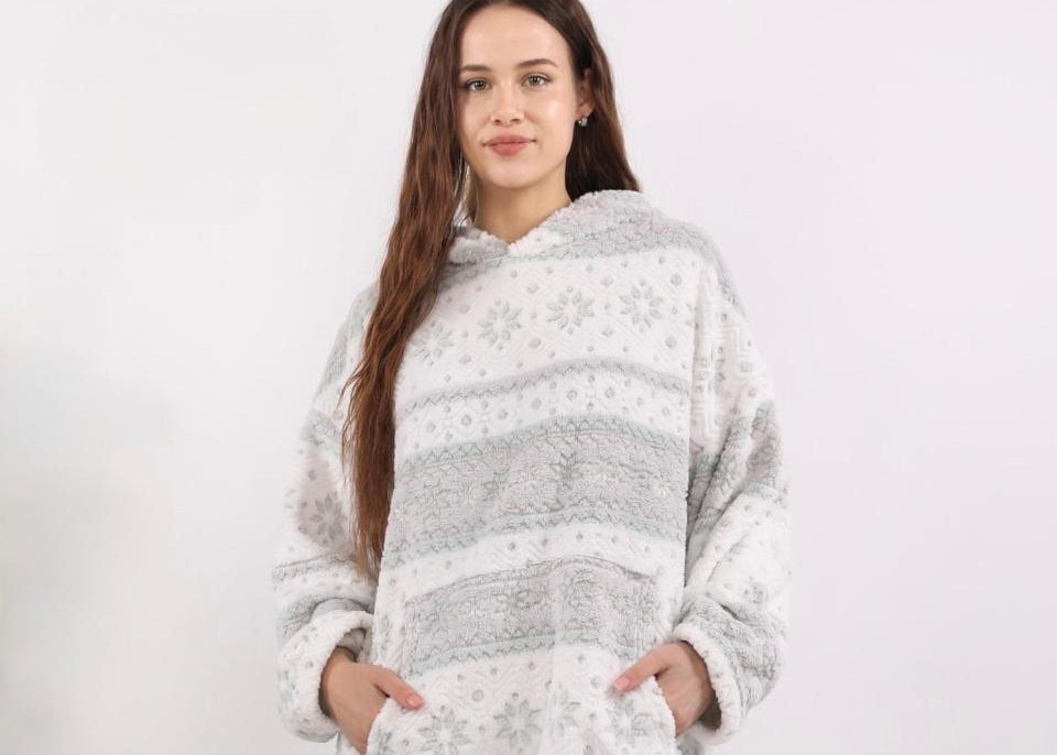Snowy Blanket Hoodie - Mint green