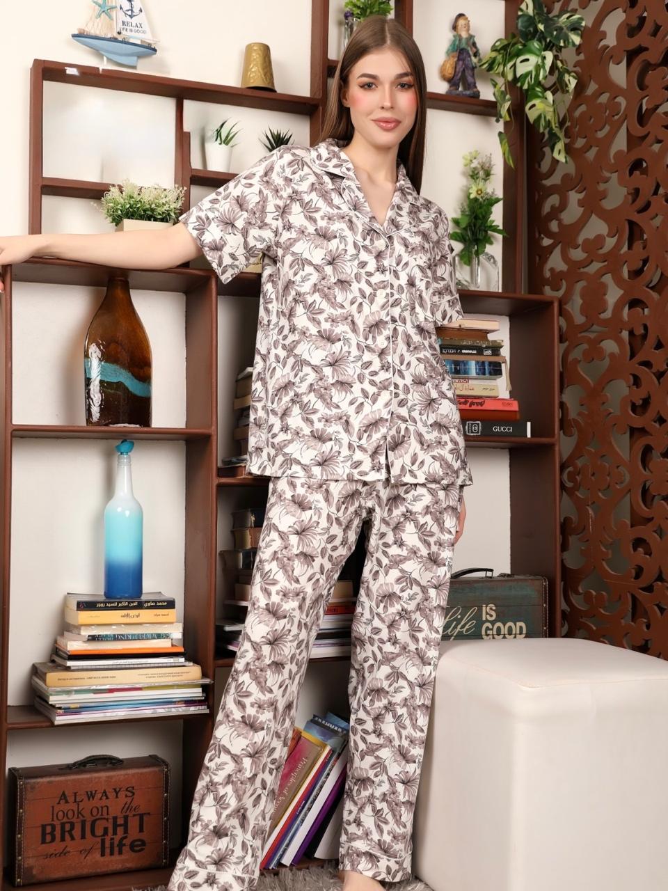 The Floral Pajama - Brown